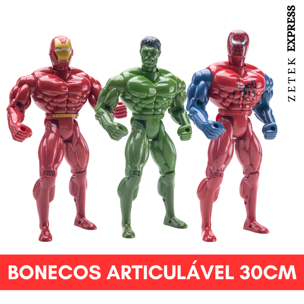 Bonecos Herois 30cm Articulaveis Personagem Brinquedo Infantil Criança Presente Brincar