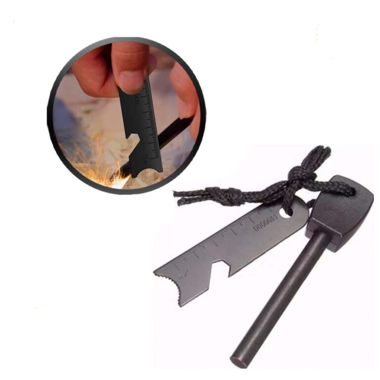 Pederneira Acendedor Fogueira Camping Maciça Magn
