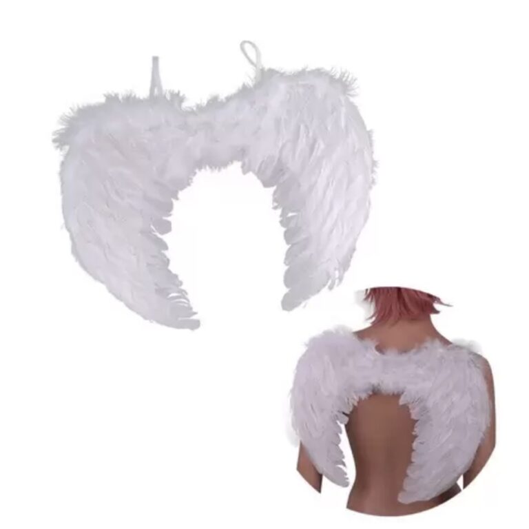 Asa De Anjo Penas Artificiais preto/branco/colorid