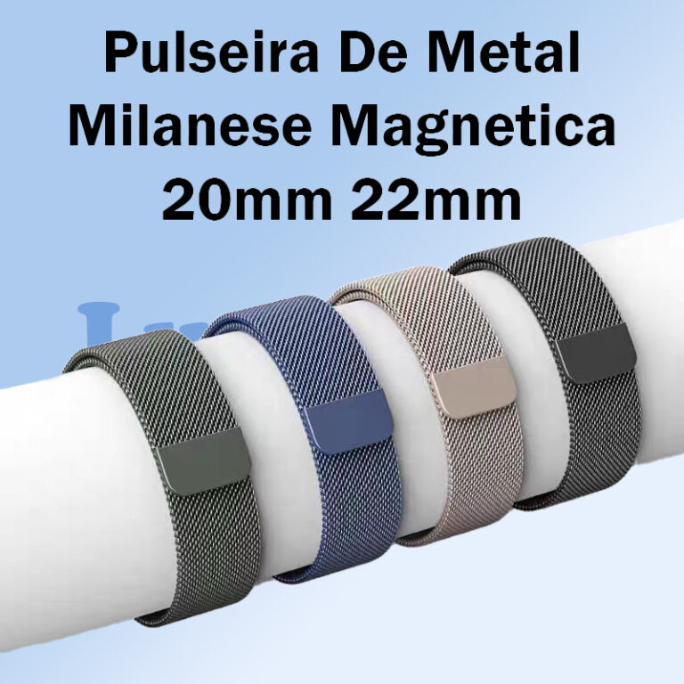 Lua cheia Pulseira De Metal Milanese Magnetica 20m