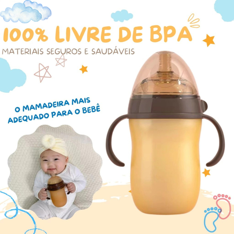 Mamadeira Silicone Anti-cólica Igual Peito Materno 150/240ml