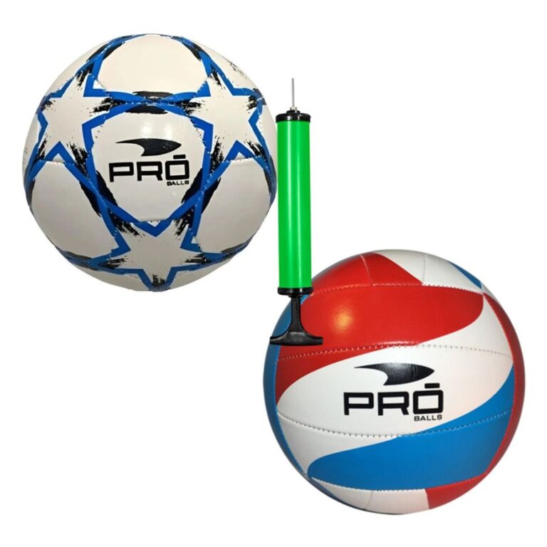 Kit Bola de Vôlei + Bola de Futebol Tamanho 5 Pr