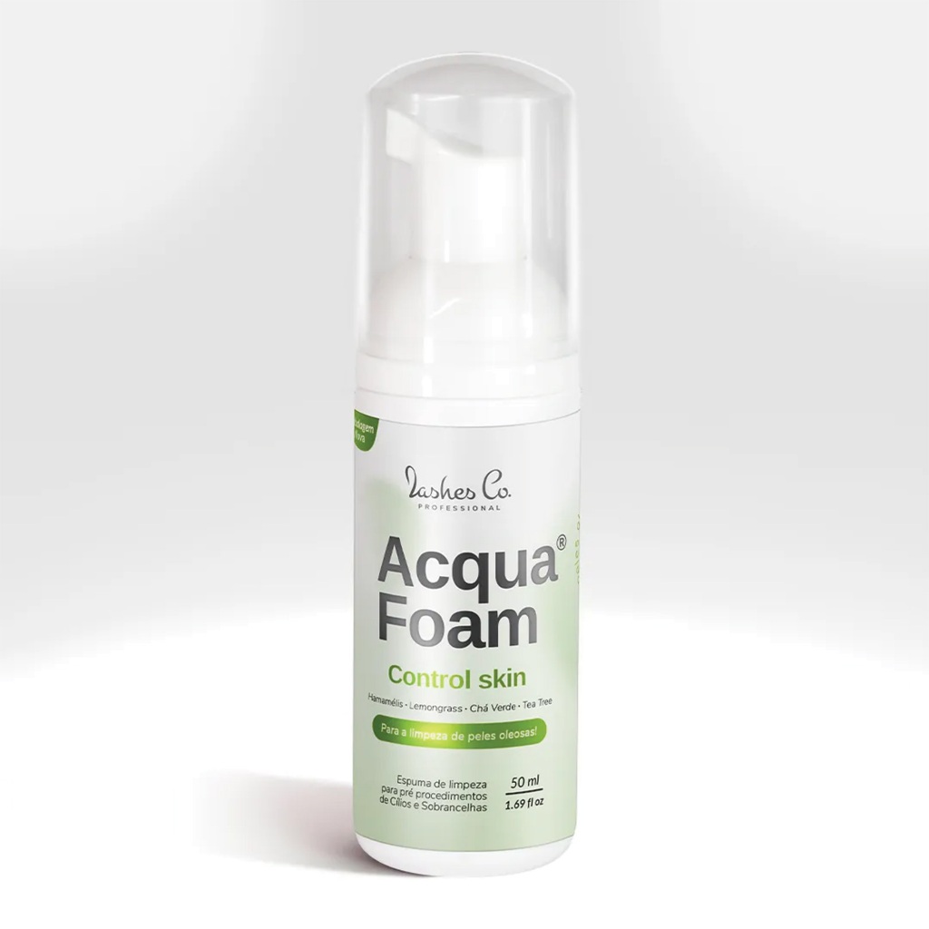 Espuma Higienizadora Acqua Foam Control Skin Para Extensão De Cílios Lashes Co.
