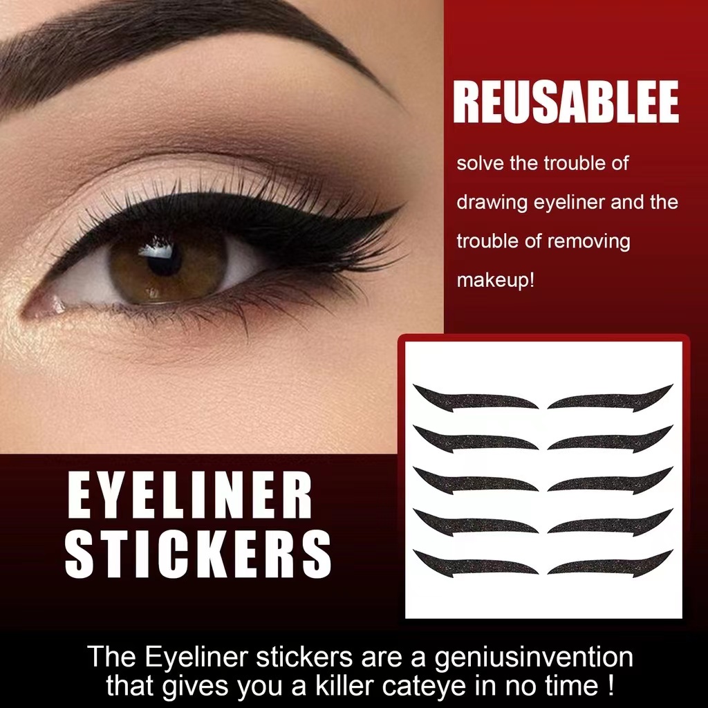 Cartela de Delineador Adesivo 4 pares para os olhos(lolibiju)