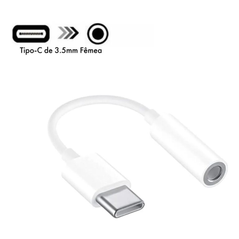 Cabo Adaptador Tipo C Usb-c Para Fone Ouvido P2 P3