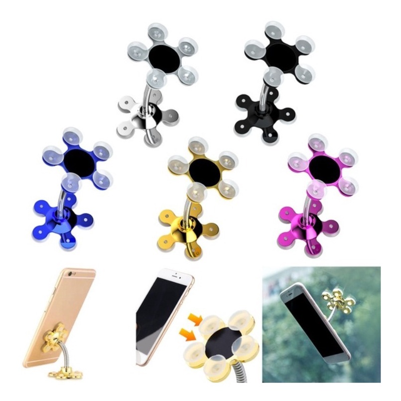 Suporte Para Celular Ventosa Flexivel VIP Mesa Estante Porta celular Articulavel Universal 360° grau