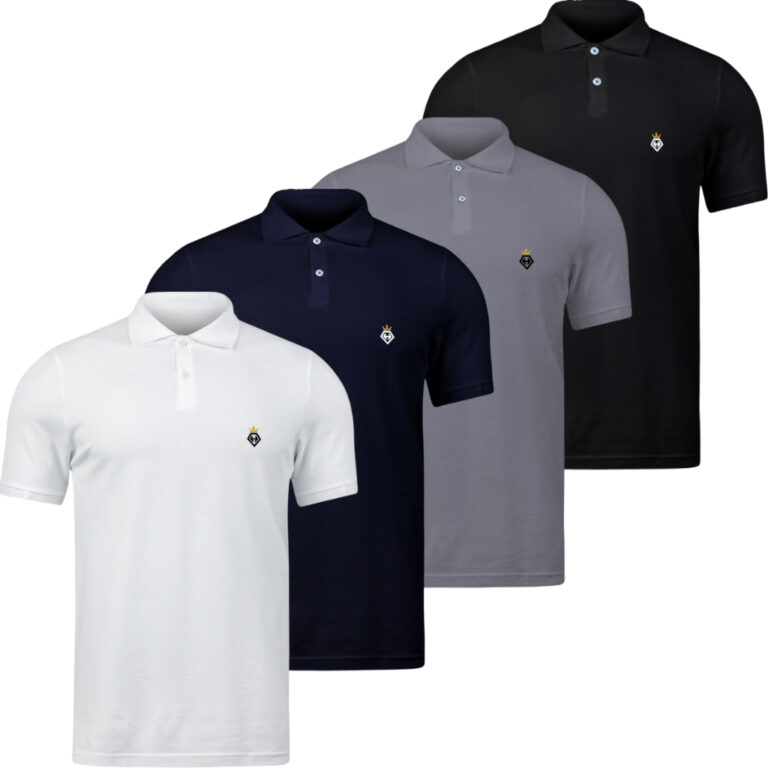 Kit 4 Camisas Polo Masculina Malha Piquet Premium 