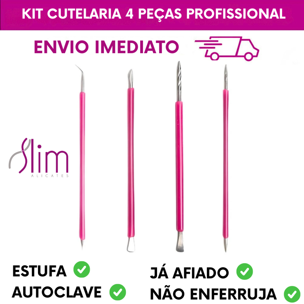Cutelaria 4 peças Palito Espátula Mista Desencravador – Slim