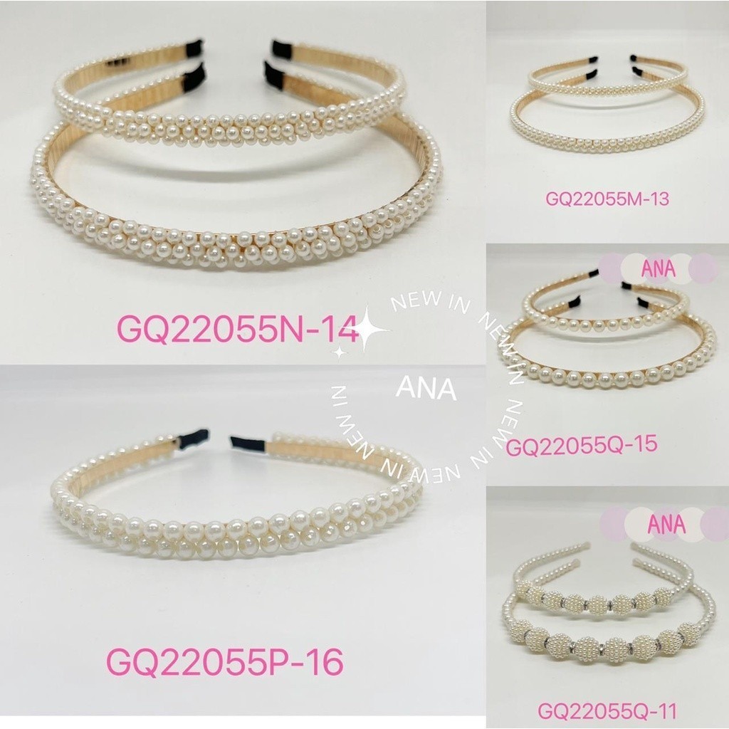 ANA1108 KIT 5 Tiara de Pérolas / Arquinho de Perolas – Acessórios femininos de cabelo-YOUYI