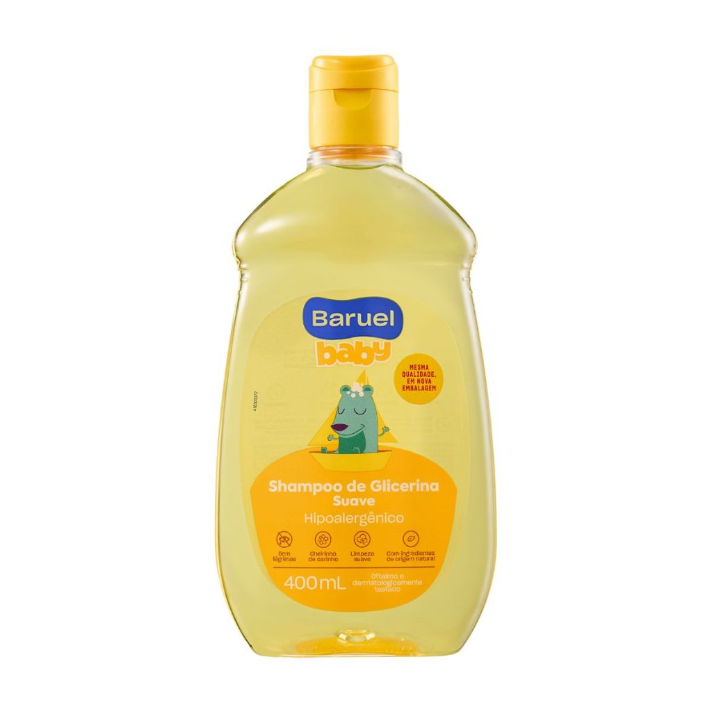 Shampoo Infantil Glicerina Suave Baruel Baby 400ml