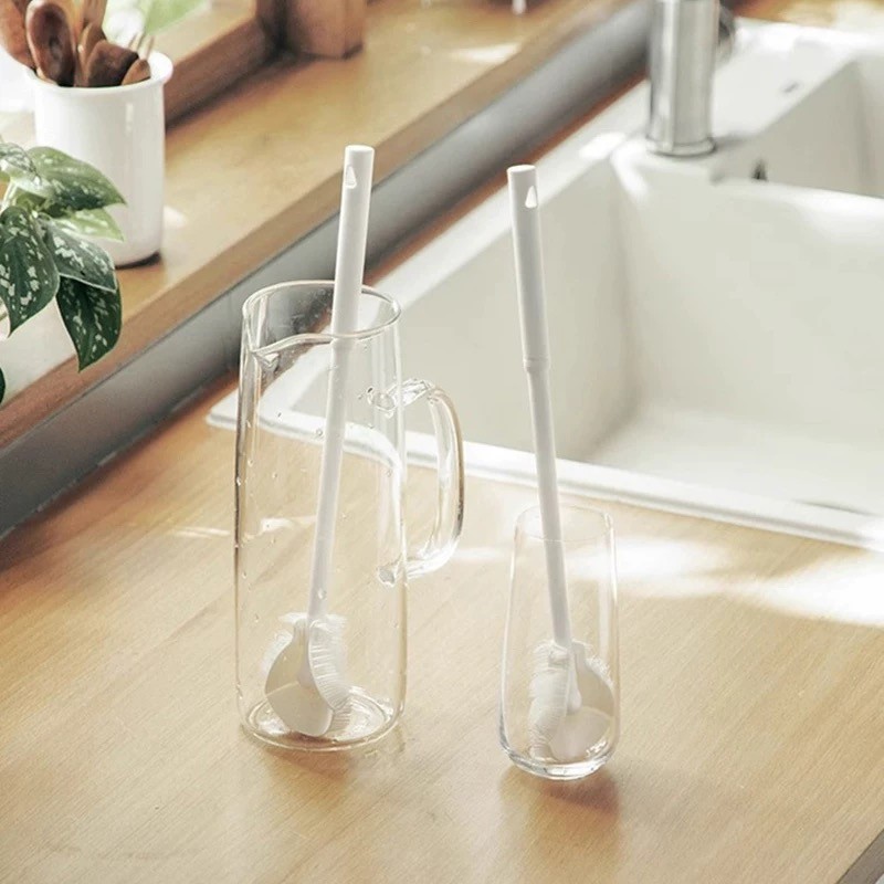 Escova de Limpeza de Silicone 28cm  Flexivel Para Copos, Garrafas e Mamadeiras