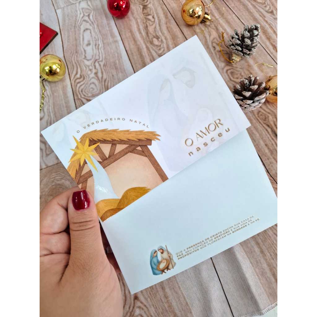 20un Postal Cookie Card Presépio Nascimento de Jesus Natal