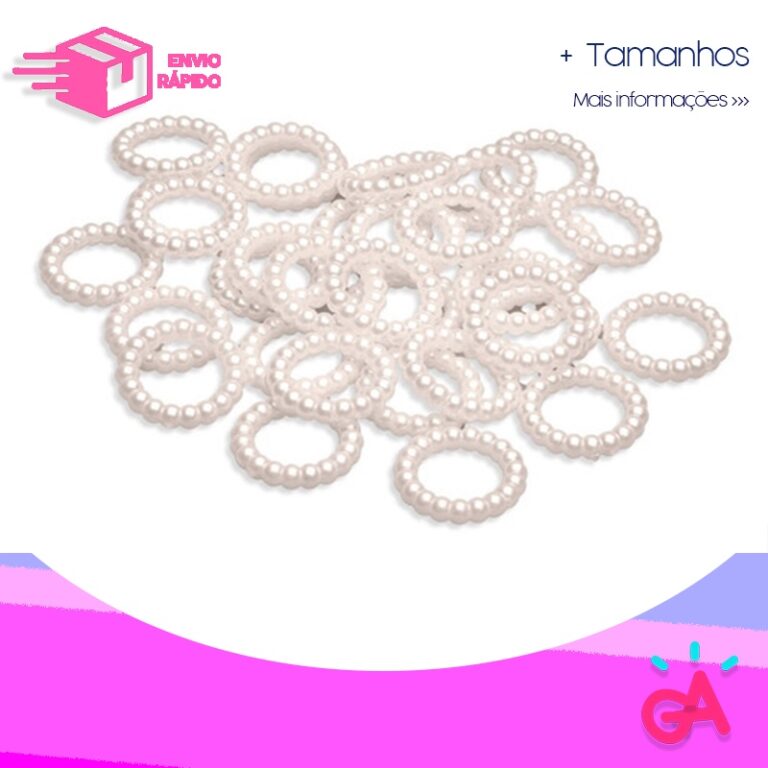 Argola Perola Porta Guardanapos – 10 unidade