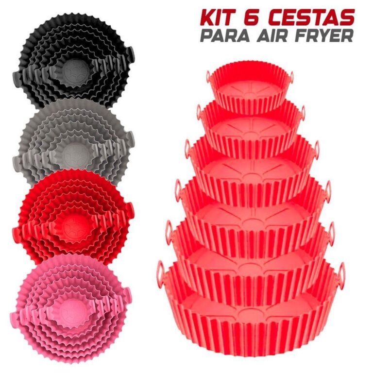 Kit 6 Capas Protetoras de AirFryer de Silicone Dif