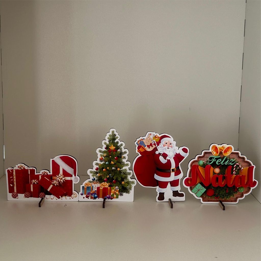 Kit 4 Displays de Mesa Natal e Ano Novo