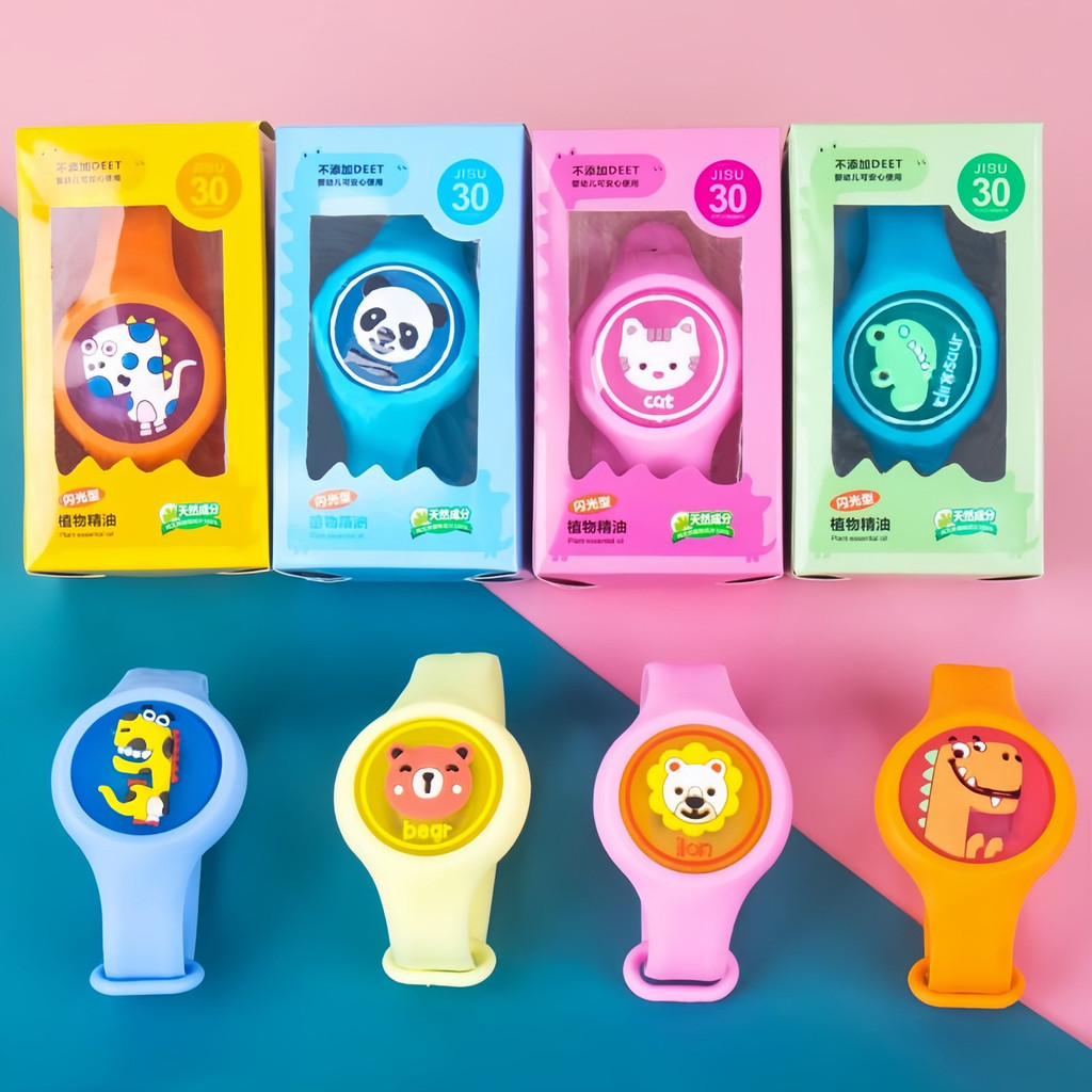 Kit 6 Pulseiras Repelente Anti Mosquito Pernelongo Infantil com Led Coloridas