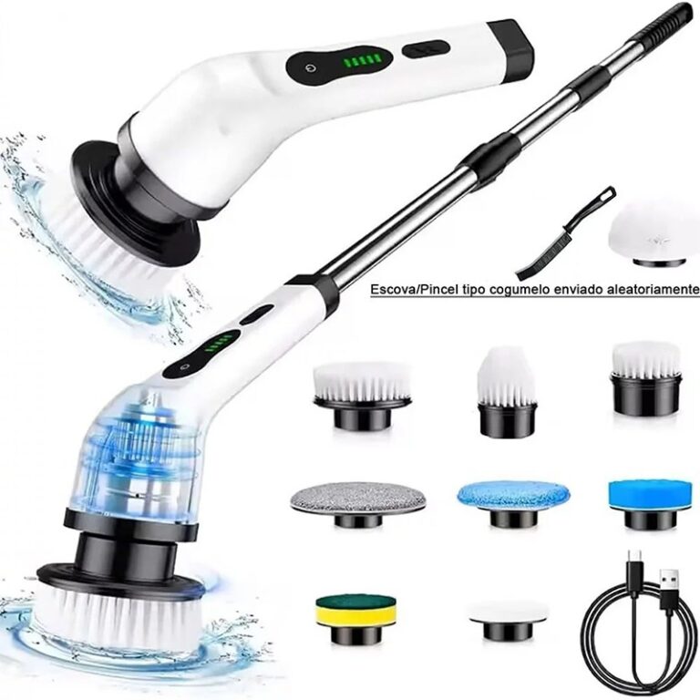 Escova de limpeza elétrica ajustável para cozinh