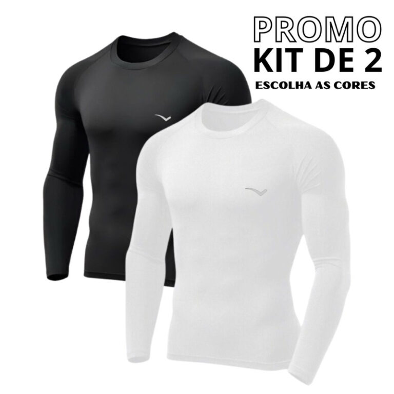 Promoção Kit com 2 Camisa Termica Manga Longa UV