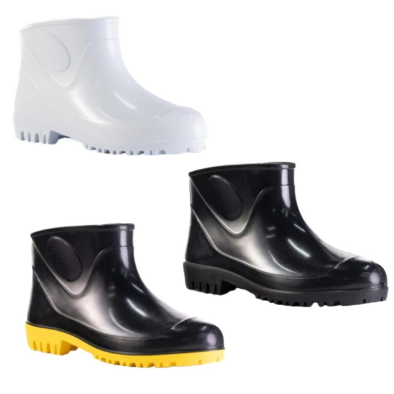 Bota Botinha PVC Cano Extra Curto Impermeavel e An