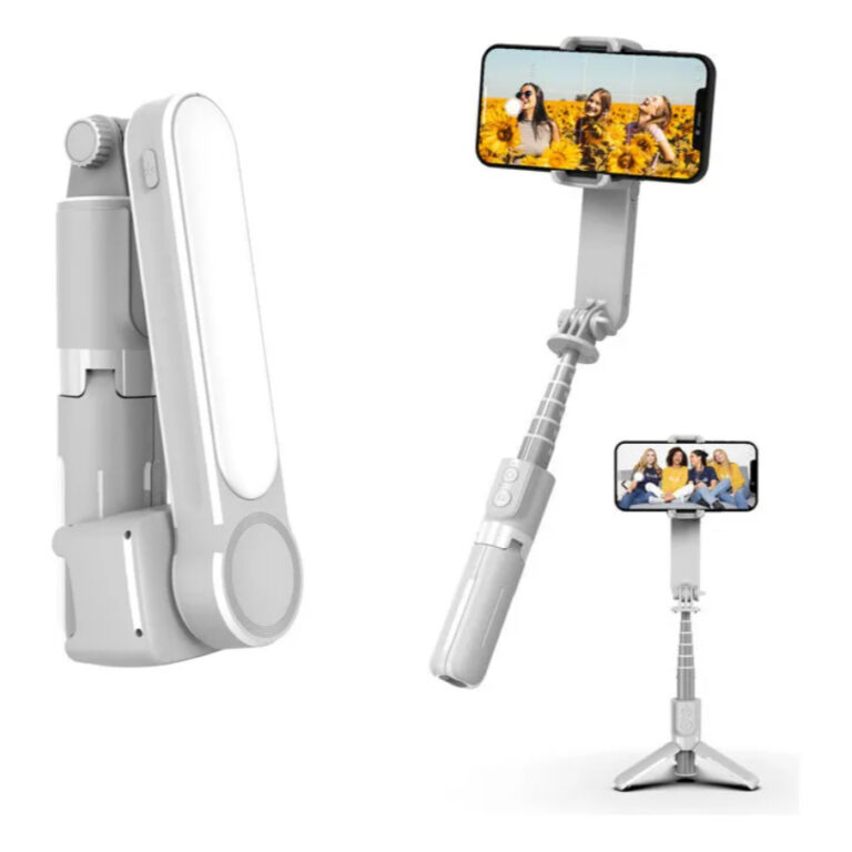 Estabilizador Gimbal p/ Celular c/ Luz LED  3 Eixo