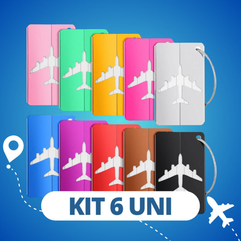 Tag Colorida Para Mala Viagem Etiqueta Resistente 