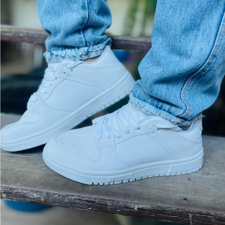 Tenis Unissex Casual Branco Dia a Dia Macio Academ