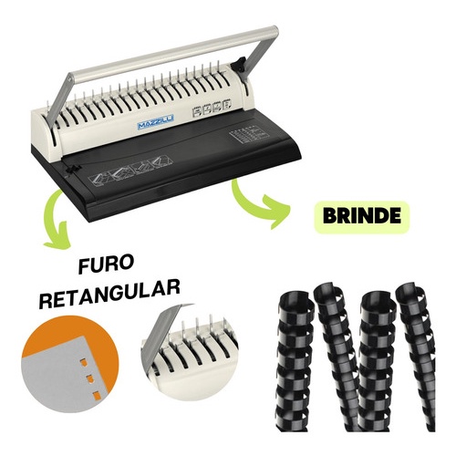 Encadernadora Perfuradora Manual Para Garras Plast