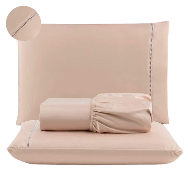 Jogo de Lençol 400 fios Cama Box com Fronha em Po