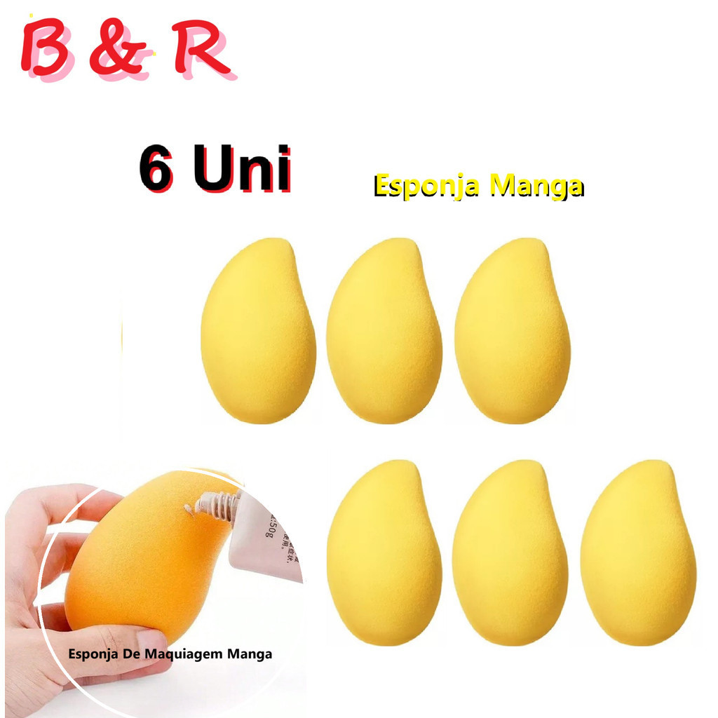 Esponja De Maquiagem Manga Amarelo