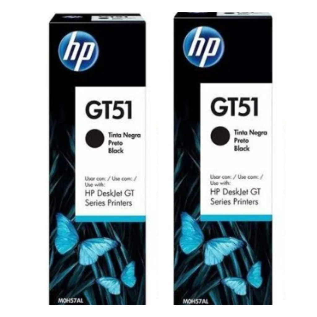 SÓ PRETO kit 2 garrafa de Tintas gt51pretas para deskjet 5800 5810 5820 gt5822