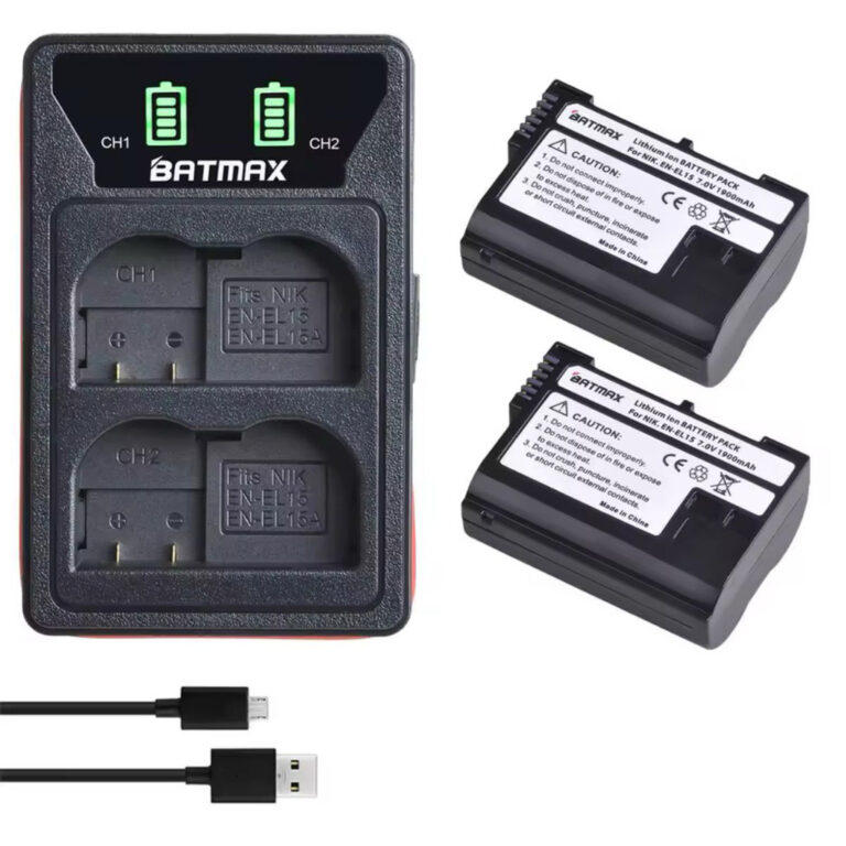 Kit 2 Bateria En-el15 Com Carregador Duplo