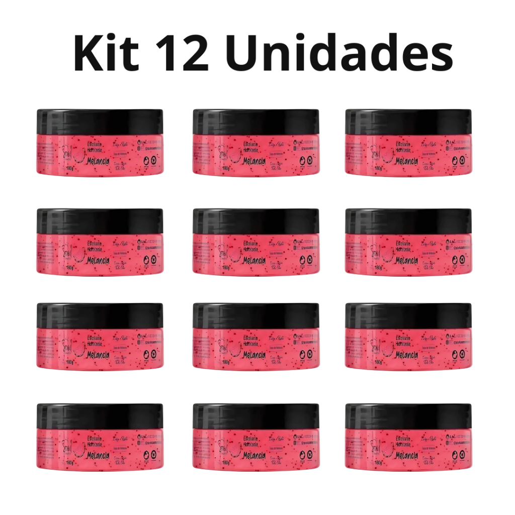 Kit 12 Esfoliante Hidratante Corporal 180g Soul Cosméticos