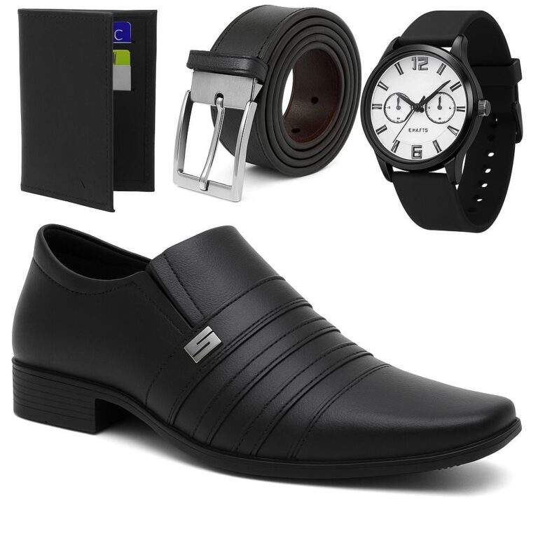 Kit Sapato Social Masculino Oxford Elegante Confor
