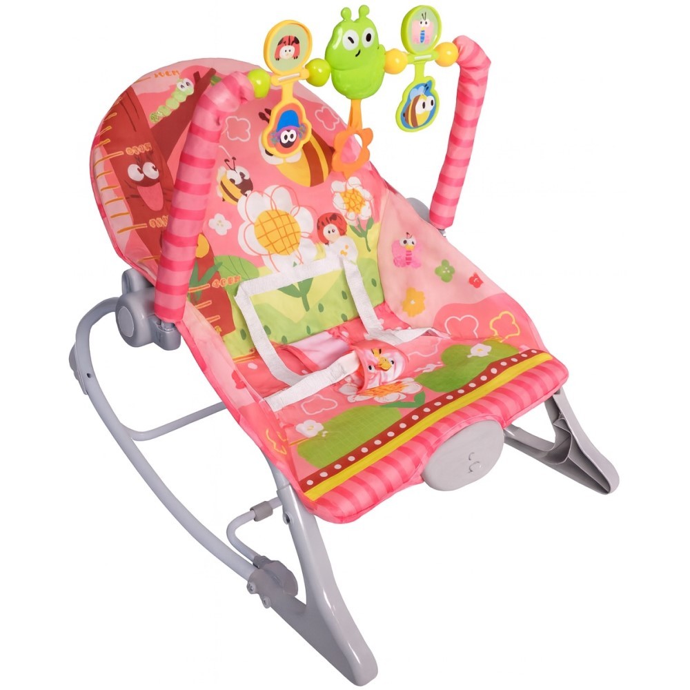 Cadeira de Descanso Infantil Rosa com Móbile Yuupi