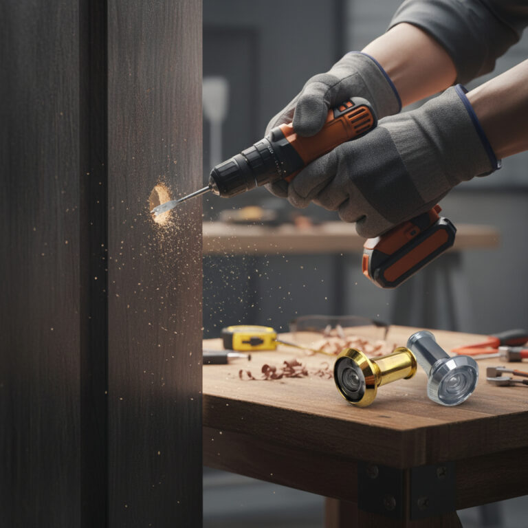 Olho Mágico Dourado ou Cromado Com Ângulo Visual