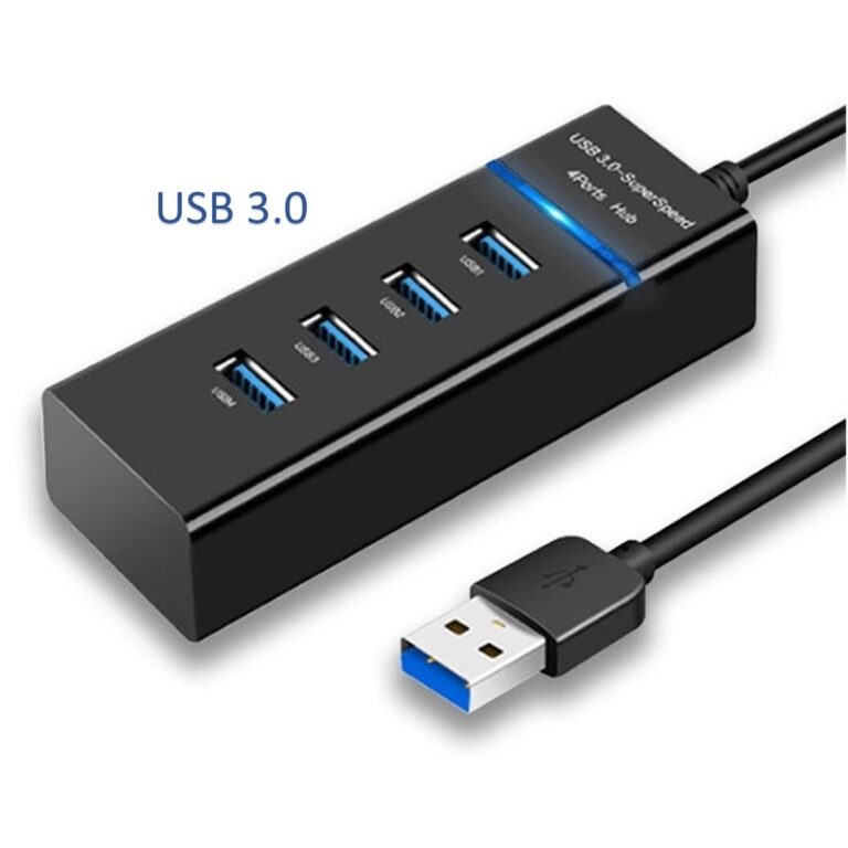 Hub Régua USB 3.0 com 4 Portas, Expansor Rápido 