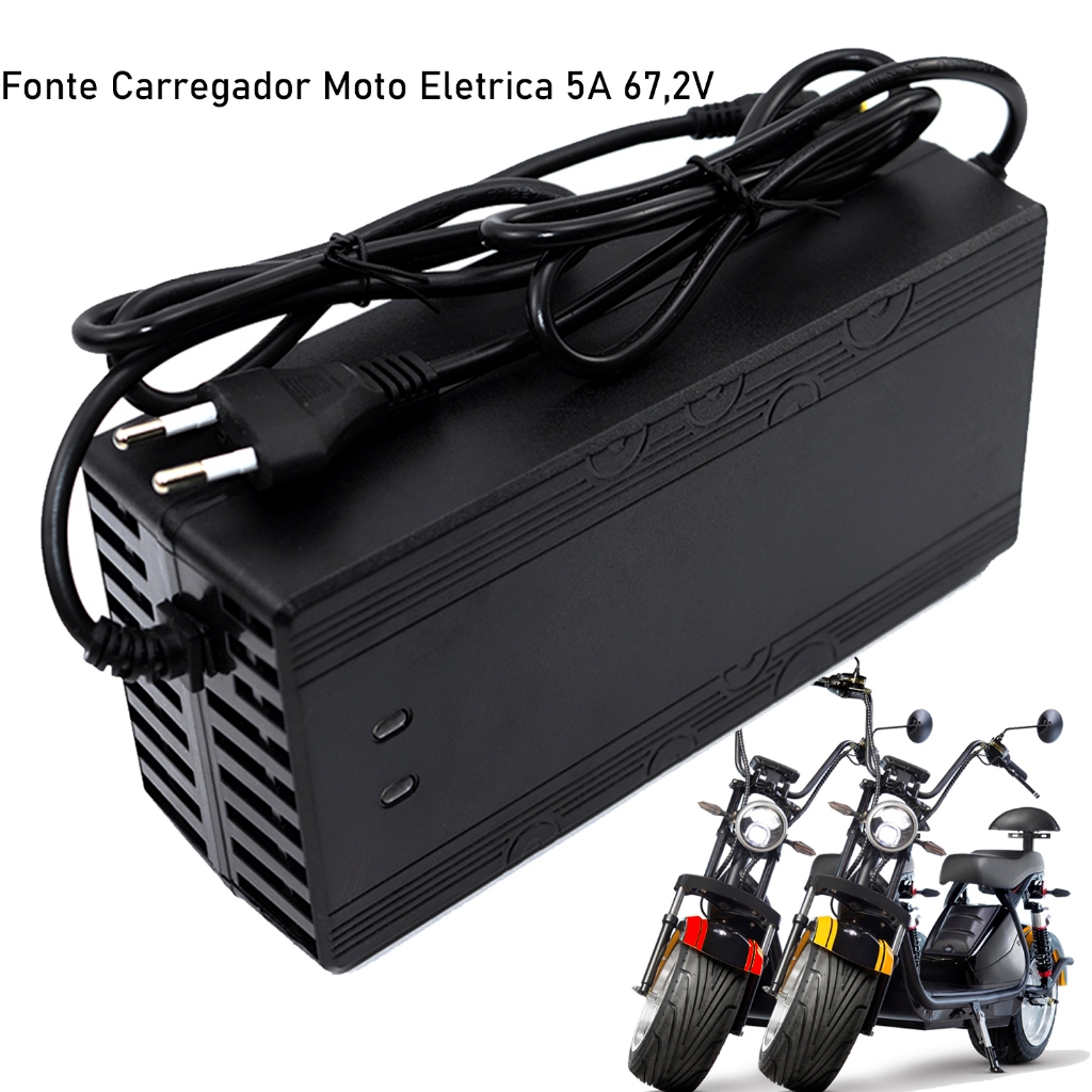 Carregador De Scooter 54.6V – 2A Fonte De Moto Elétrica Bivolt