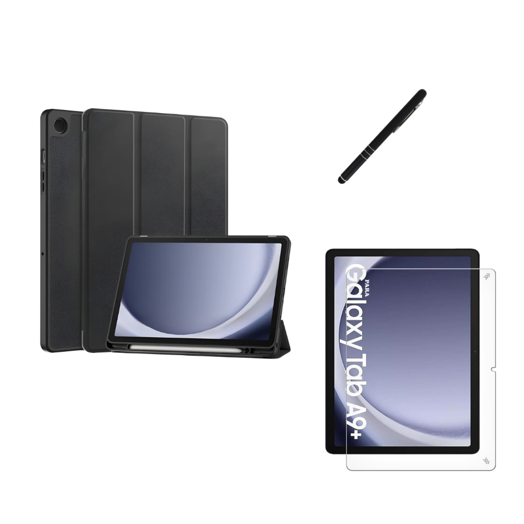 Kit Completo Capa Smart + Película + Caneta Para Galaxy Tab A9+ A9 Plus  11 Polegadas SM-X210 X215 X