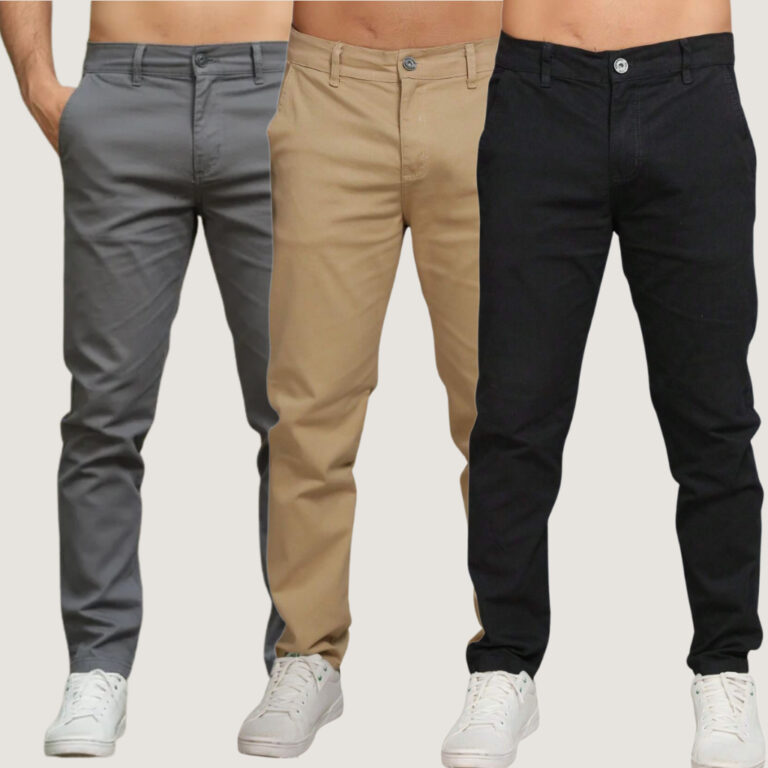 Kit 3 Calça Sarja Masculina Calca Masculino C/lyc