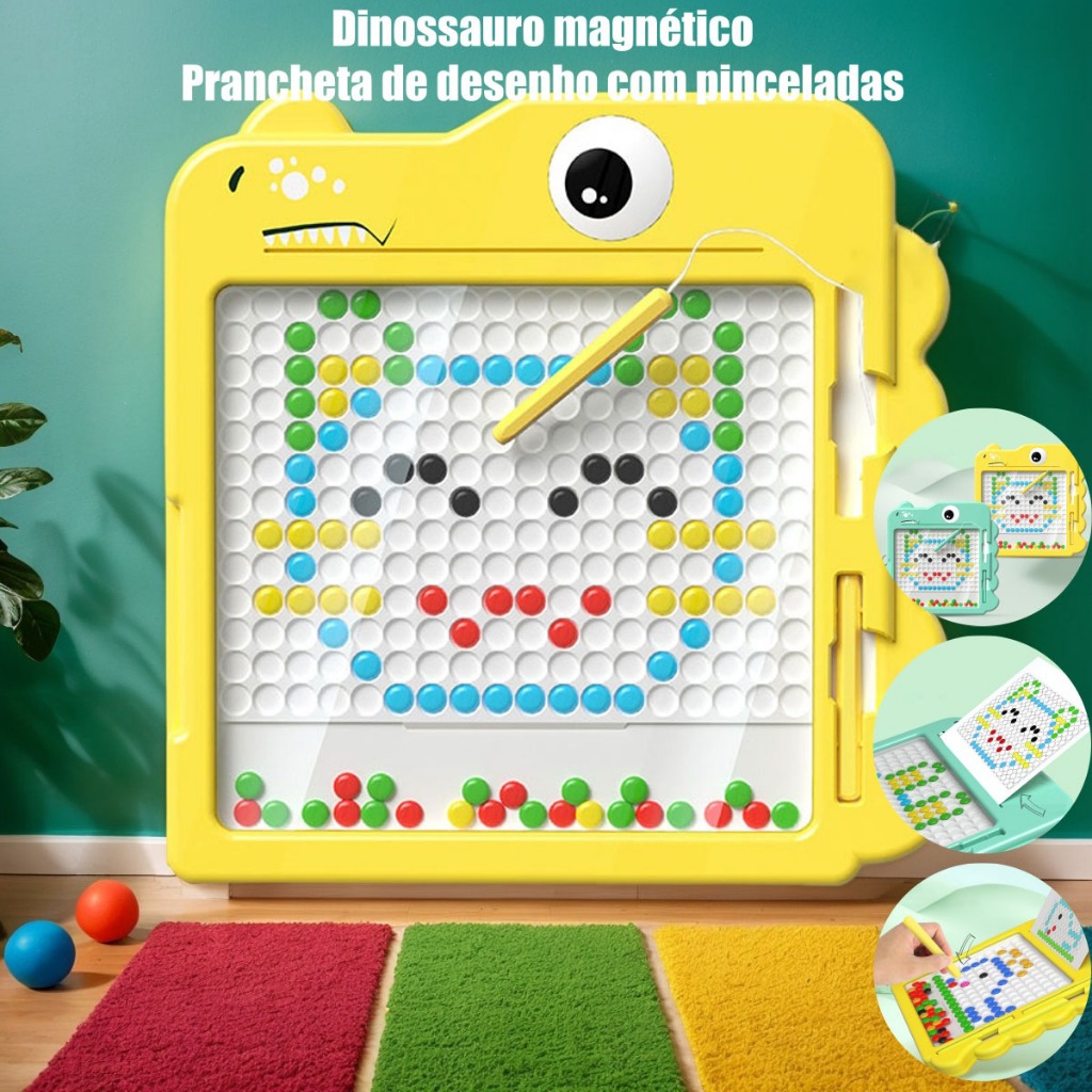 Lousa Mágica Caneta Magnética prancheta Infantil Educativo Autismo Cartelas Desenho