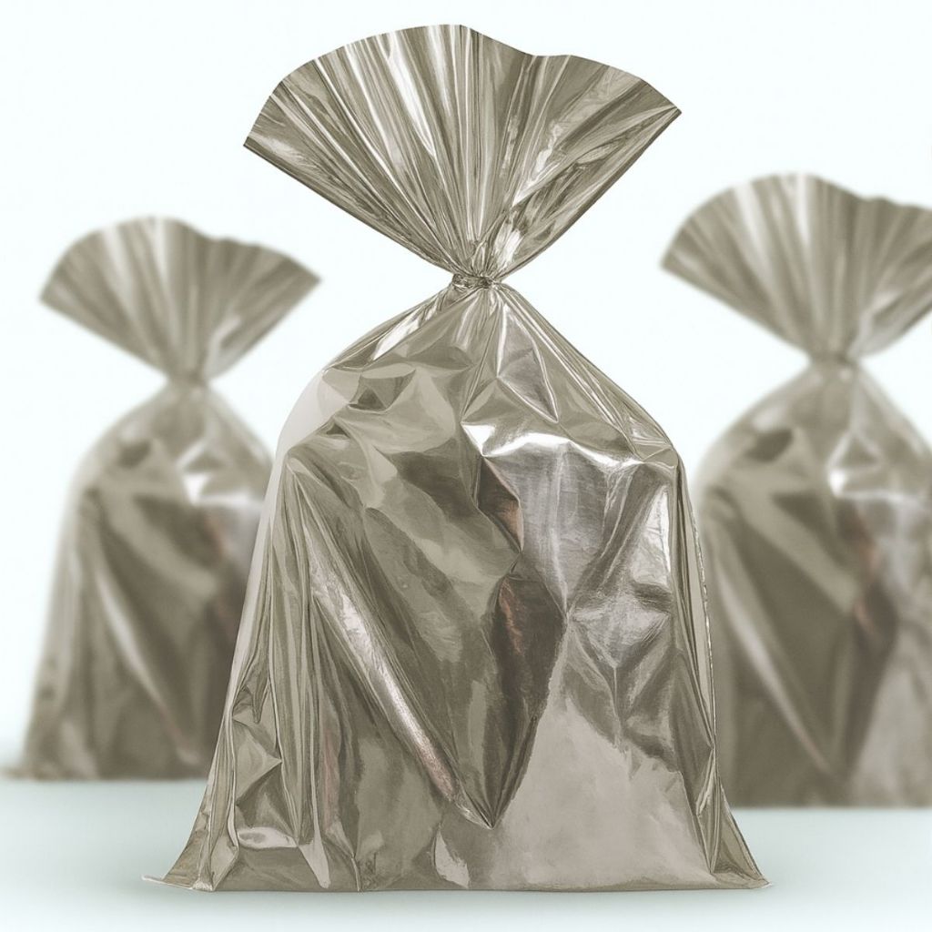 Kit 100 Unid Saco Presente Metalizado Diversos Tamanhos 10×15 / 15×22 / 24×24 / 30×45 / 20×30 / 45×6