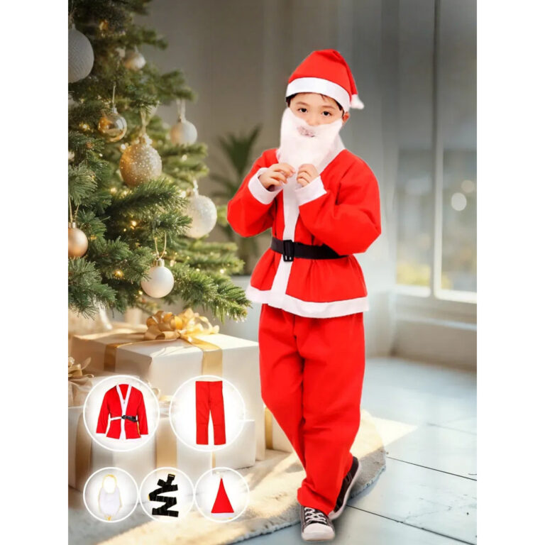 Fantasia COSPLAY Papai Noel Infantil Criança Nata