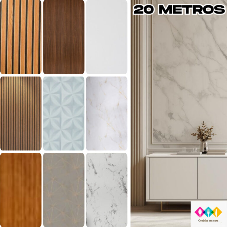 Papel de Parede Madeira 3D 20 METROS X 45CM Auto A