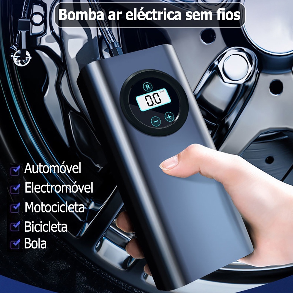Newboler 150PSI display digital bomba de ar elétrica sem fio pneu inflator motocicleta carro bicicle