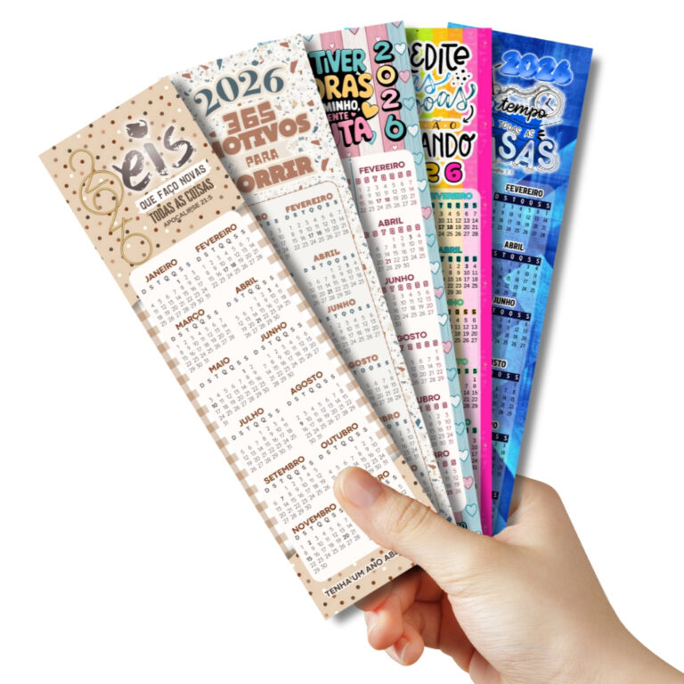 25, 50 e 100 Marca Página Calendário 2026 Encorp