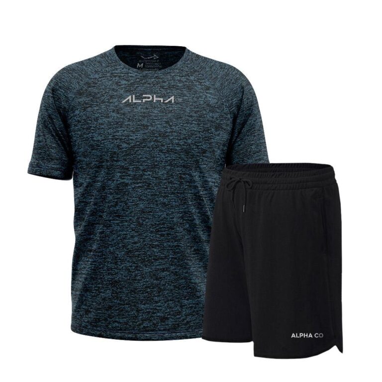 Kit Bermuda+Camiseta New Fluid Dry Fitness Academi