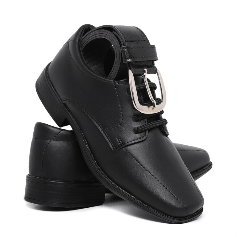 sapato social infantil menino  preto casamento bat