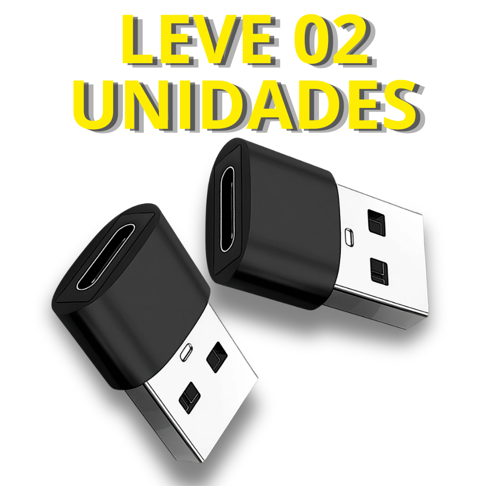Adaptador Tipo C para USB OTG para iPhone 11 12 13 14 Pro Max, Celular, Samsung, Motorola, Leve 2 Un