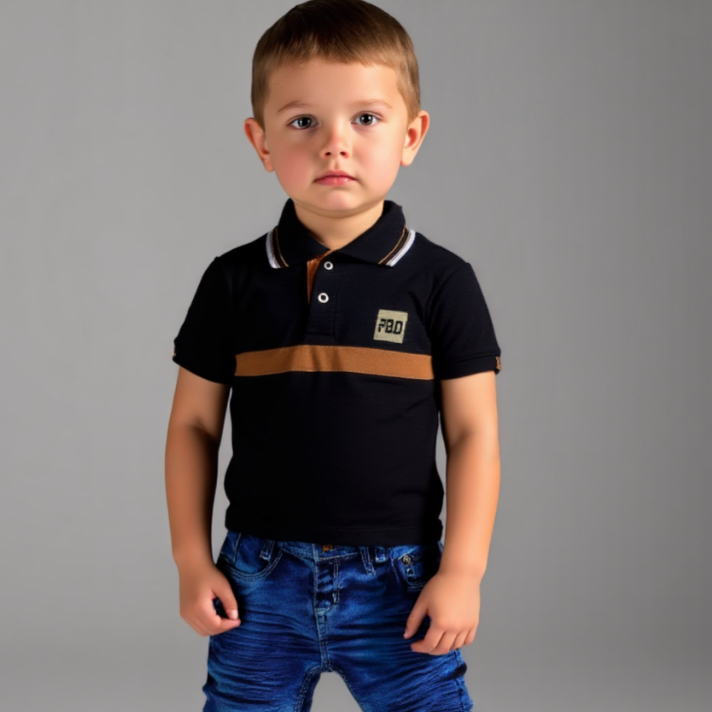 Polo Bebê Algodão Premium (1 a 3 Anos) | Manga C