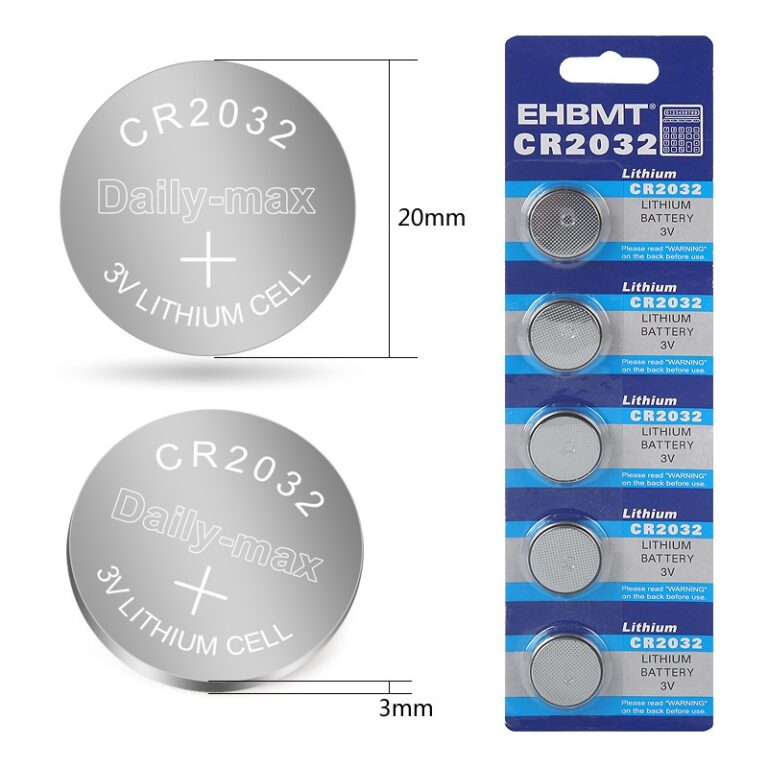 Kit 5 Baterias Pilha Botão Moeda CR2032 1 Cartela